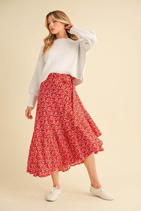 Berti Floral Wrap Skirt - Shop Style & More | Fresh Looks, Everyday Deals & Free Shipping
