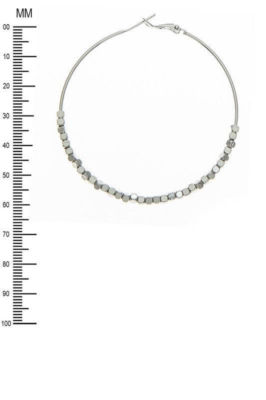 60MM Dainty Nugget Slider Hoop Earrings - Shop Style & More | Fresh Looks, Everyday Deals & Free Shipping