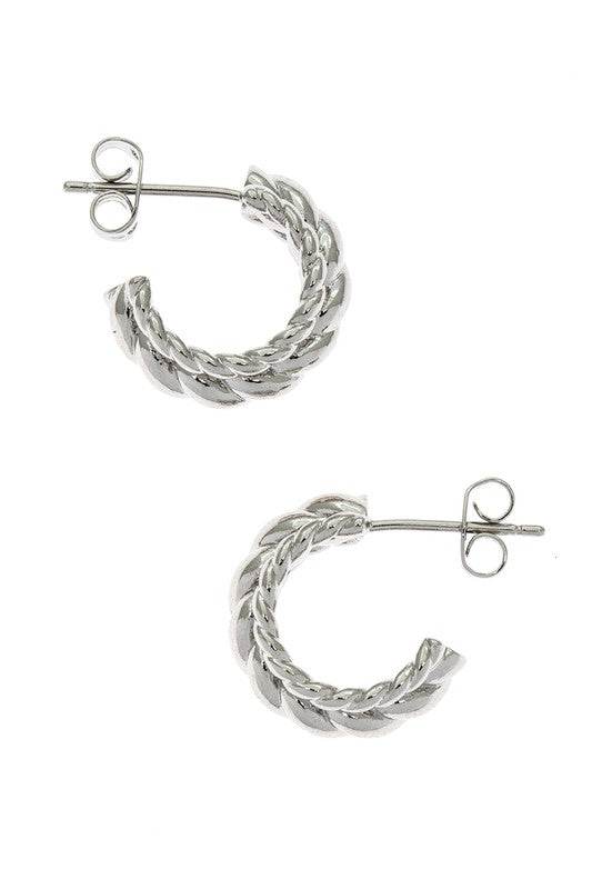 Scallop Texture Chunky Hoop Earings - Shop Style & More | Fresh Looks, Everyday Deals & Free Shipping