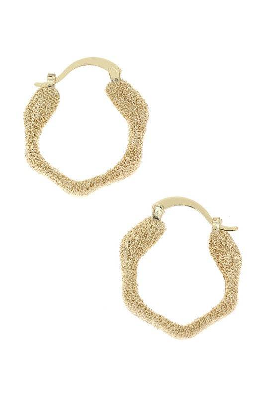 Textured Irregular Iconic Hoop Earrings - Shop Style & More | Fresh Looks, Everyday Deals & Free Shipping