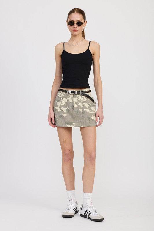 BELTED MINI CAMO SKIRT - Shop Style & More | Fresh Looks, Everyday Deals & Free Shipping