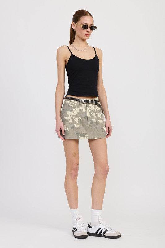 BELTED MINI CAMO SKIRT - Shop Style & More | Fresh Looks, Everyday Deals & Free Shipping