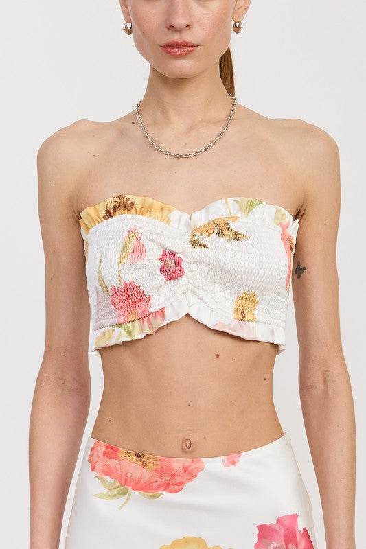 SMOCKED CROP TUBE TOP - Shop Style & More | Fresh Looks, Everyday Deals & Free Shipping