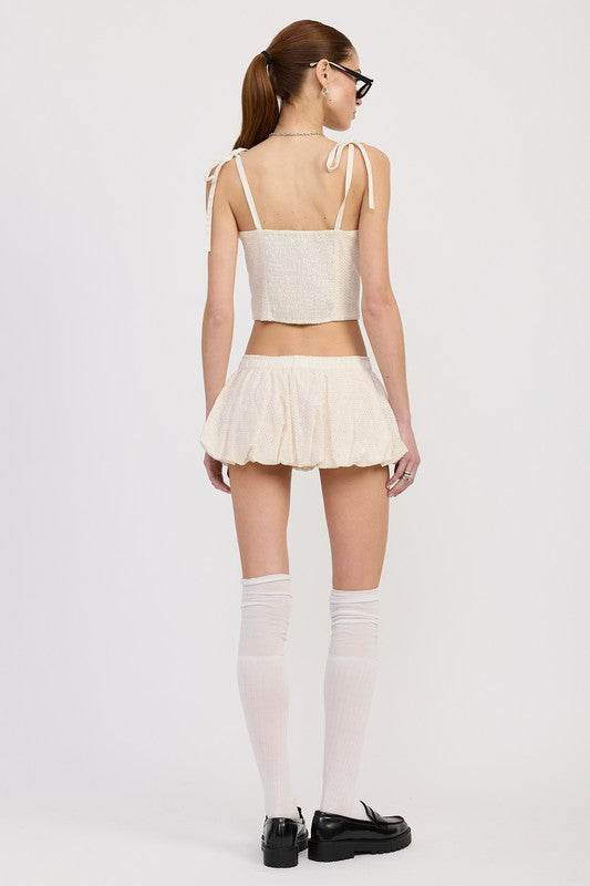 BUBBLE MINI SKIRT WITH ELASTIC WAISTBAND - Shop Style & More | Fresh Looks, Everyday Deals & Free Shipping