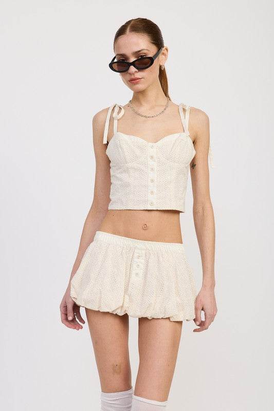 BUBBLE MINI SKIRT WITH ELASTIC WAISTBAND - Shop Style & More | Fresh Looks, Everyday Deals & Free Shipping