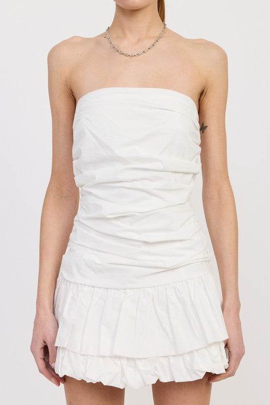 POPLIN TUBE DRESS WITH BACK TIE - Shop Style & More | Fresh Looks, Everyday Deals & Free Shipping