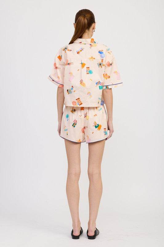 CROPPED OVERSIZE BUTTON UP TOP - Shop Style & More | Fresh Looks, Everyday Deals & Free Shipping