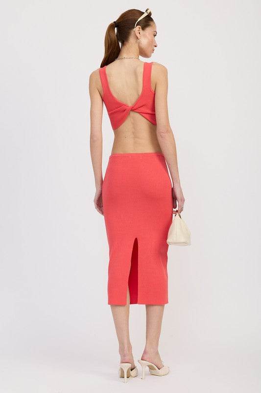 MID PENCIL SKIRT WITH SLIT - Shop Style & More | Fresh Looks, Everyday Deals & Free Shipping