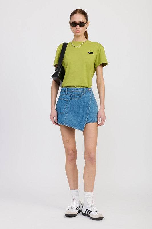 WRAPPED ASYMMETRICAL DENIM SKIRT - Shop Style & More | Fresh Looks, Everyday Deals & Free Shipping