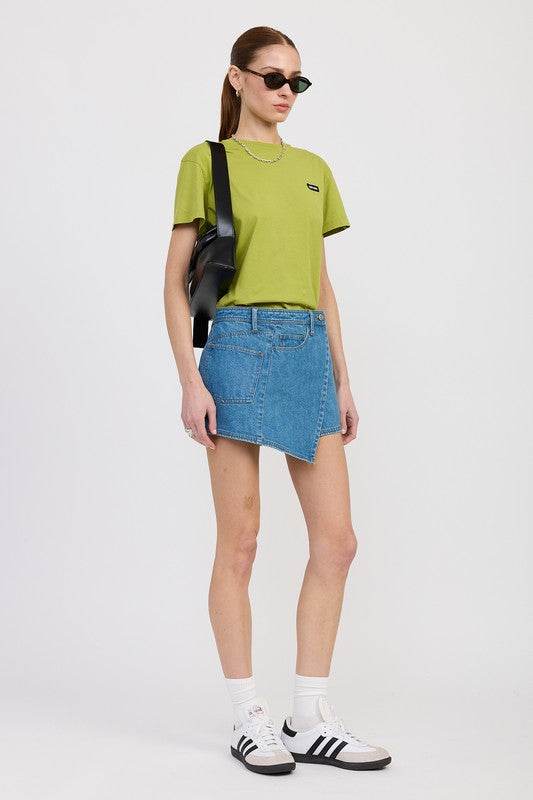 WRAPPED ASYMMETRICAL DENIM SKIRT - Shop Style & More | Fresh Looks, Everyday Deals & Free Shipping