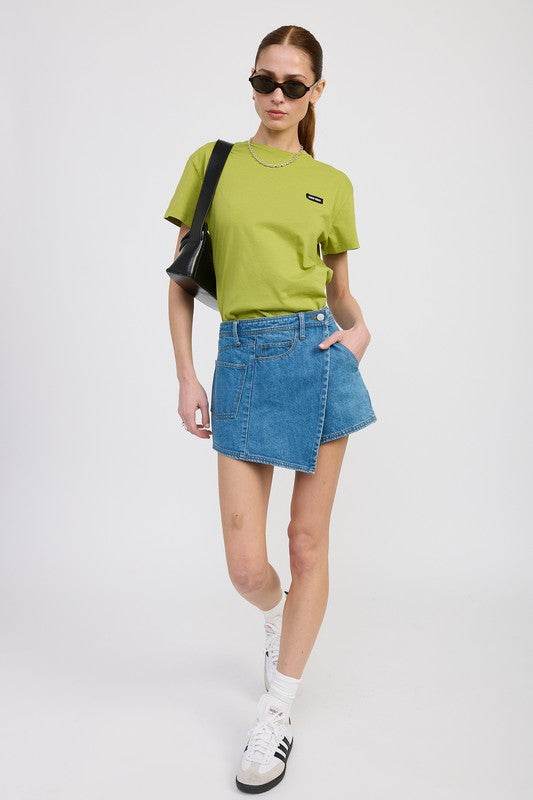 WRAPPED ASYMMETRICAL DENIM SKIRT - Shop Style & More | Fresh Looks, Everyday Deals & Free Shipping