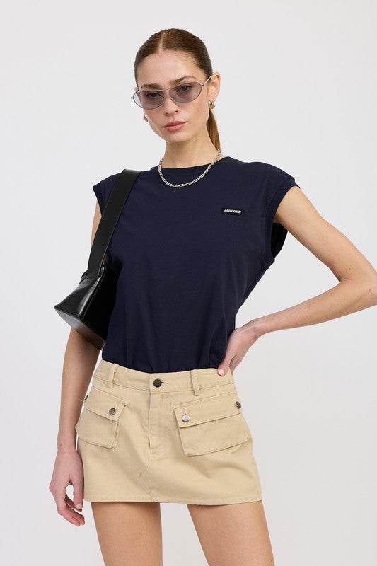 LOW WAIST DENIM MINI SKIRT WITH FRONT POCKETS - Shop Style & More | Fresh Looks, Everyday Deals & Free Shipping