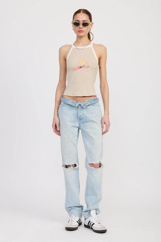 RACER BACK GRAPHIC TANK TOP - Shop Style & More | Fresh Looks, Everyday Deals & Free Shipping