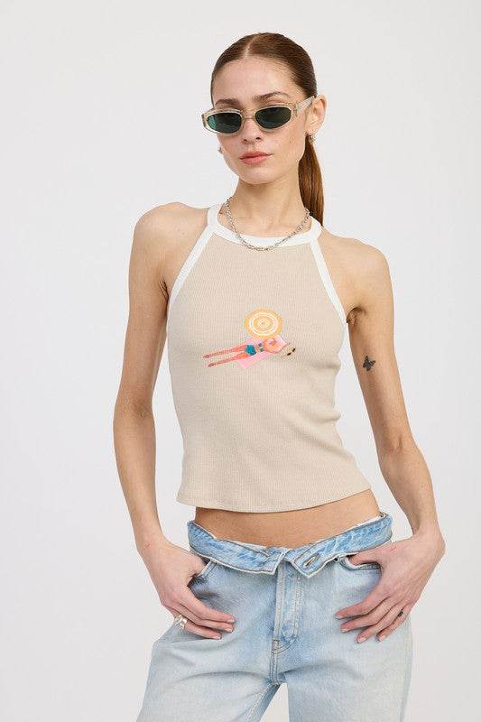 RACER BACK GRAPHIC TANK TOP - Shop Style & More | Fresh Looks, Everyday Deals & Free Shipping