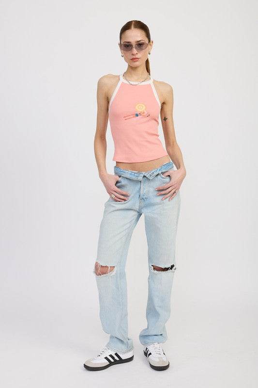 RACER BACK GRAPHIC TANK TOP - Shop Style & More | Fresh Looks, Everyday Deals & Free Shipping