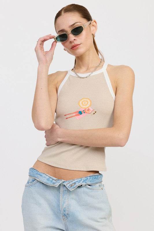 RACER BACK GRAPHIC TANK TOP - Shop Style & More | Fresh Looks, Everyday Deals & Free Shipping