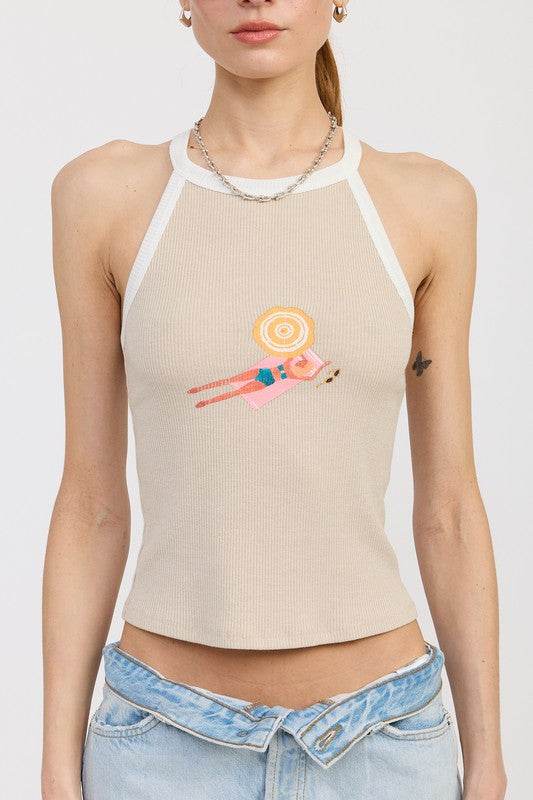 RACER BACK GRAPHIC TANK TOP - Shop Style & More | Fresh Looks, Everyday Deals & Free Shipping