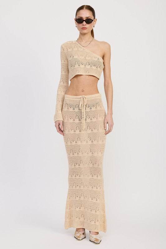 CROCHET MAXI SKIRT WITH WAIST DRAWSTRINGS - Shop Style & More | Fresh Looks, Everyday Deals & Free Shipping