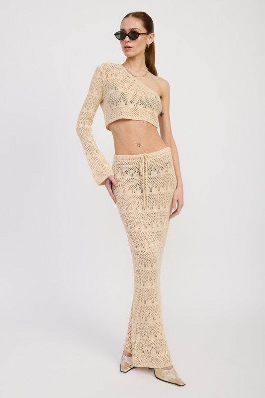 CROCHET MAXI SKIRT WITH WAIST DRAWSTRINGS - Shop Style & More | Fresh Looks, Everyday Deals & Free Shipping