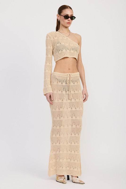 CROCHET MAXI SKIRT WITH WAIST DRAWSTRINGS - Shop Style & More | Fresh Looks, Everyday Deals & Free Shipping