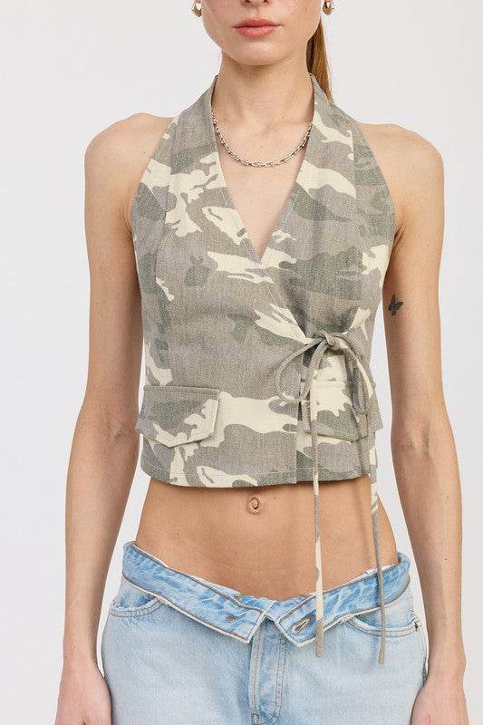 WRAPPED HALTER NECK TOP - Shop Style & More | Fresh Looks, Everyday Deals & Free Shipping
