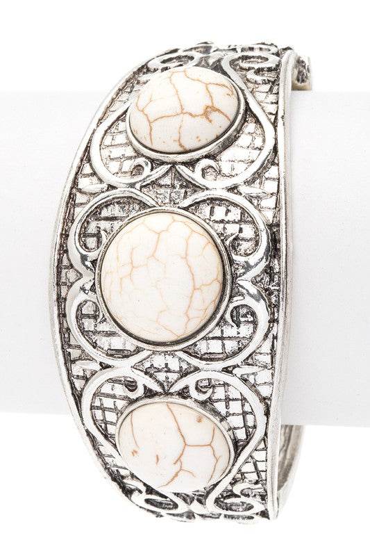Stone Embossed Western Boho Bracelet - Shop Style & More | Fresh Looks, Everyday Deals & Free Shipping