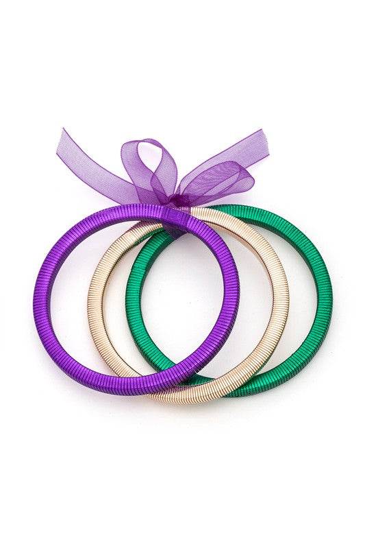 Mardi Gras 3 In 1 Stretchy Bracelet Set - Shop Style & More | Fresh Looks, Everyday Deals & Free Shipping