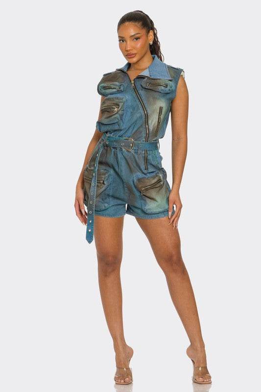 Urban Edge Zipper Utility Romper - Shop Style & More | Fresh Looks, Everyday Deals & Free Shipping