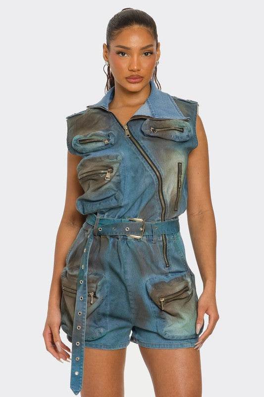 Urban Edge Zipper Utility Romper - Shop Style & More | Fresh Looks, Everyday Deals & Free Shipping