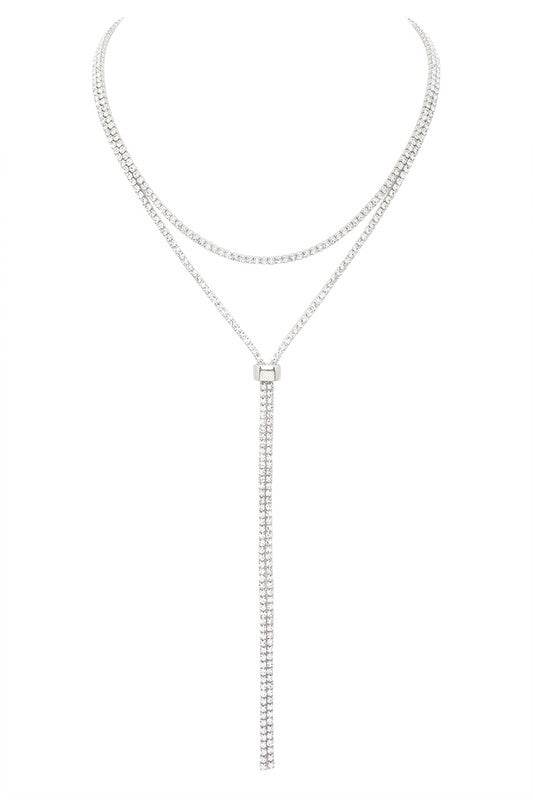 Layered Rhinestone Extra Fine Dainty Necklace - Shop Style & More | Fresh Looks, Everyday Deals & Free Shipping
