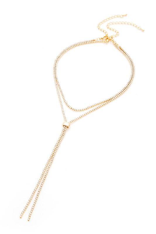 Layered Rhinestone Extra Fine Dainty Necklace - Shop Style & More | Fresh Looks, Everyday Deals & Free Shipping