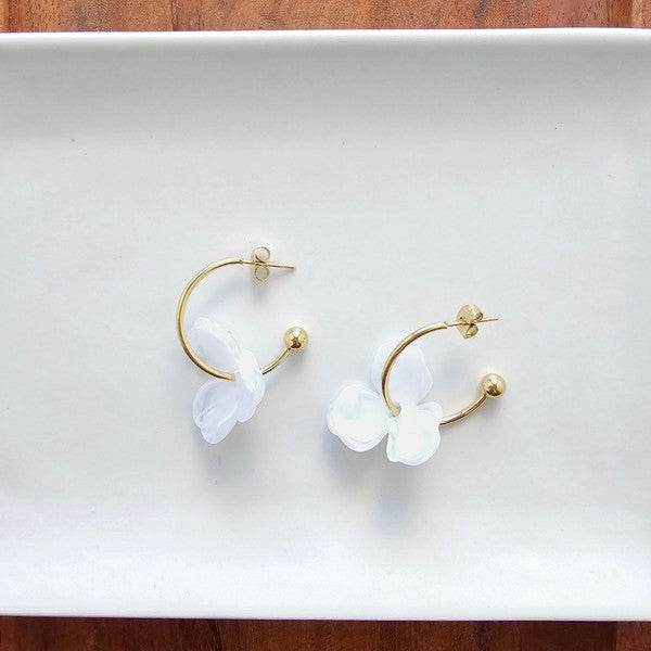 Magnolia Hoops - White - Shop Style & More | Fresh Looks, Everyday Deals & Free Shipping