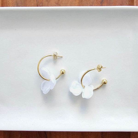 Magnolia Hoops - White - Shop Style & More | Fresh Looks, Everyday Deals & Free Shipping