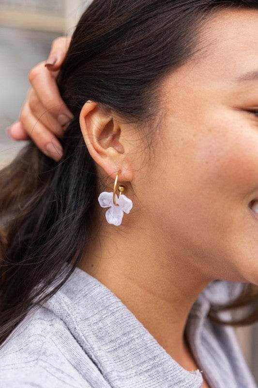 Magnolia Hoops - White - Shop Style & More | Fresh Looks, Everyday Deals & Free Shipping