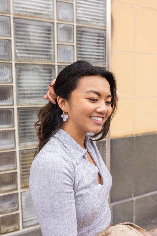 Magnolia Hoops - White - Shop Style & More | Fresh Looks, Everyday Deals & Free Shipping