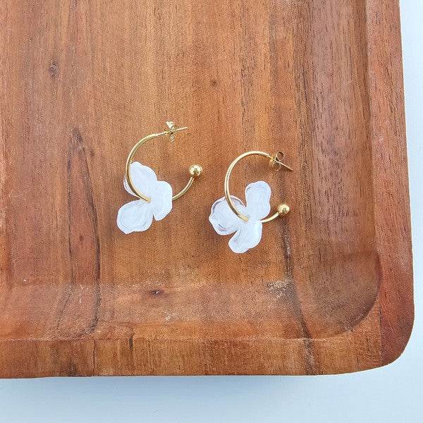 Magnolia Hoops - White - Shop Style & More | Fresh Looks, Everyday Deals & Free Shipping