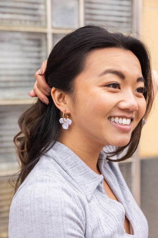Magnolia Hoops - White - Shop Style & More | Fresh Looks, Everyday Deals & Free Shipping