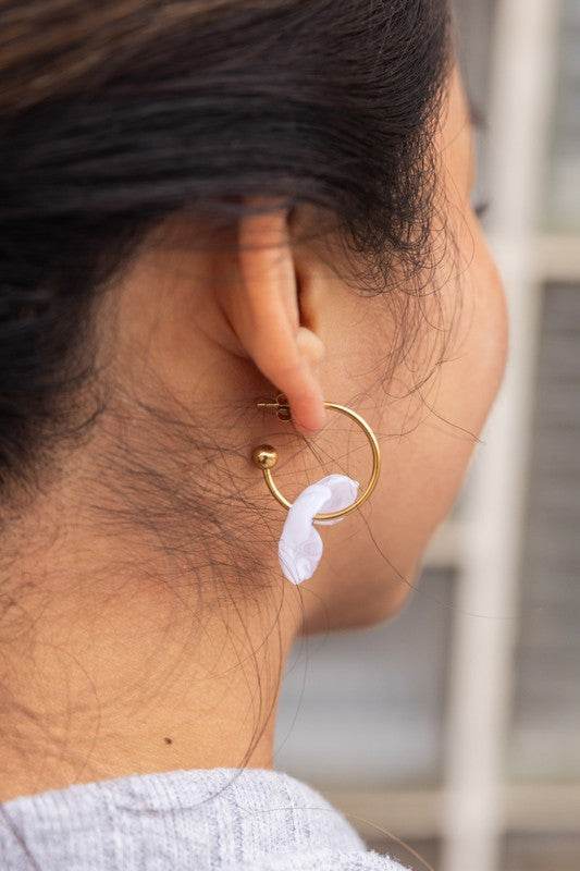 Magnolia Hoops - White - Shop Style & More | Fresh Looks, Everyday Deals & Free Shipping