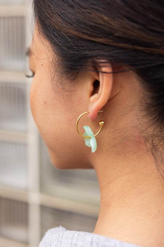 Magnolia Hoops - Sage - Shop Style & More | Fresh Looks, Everyday Deals & Free Shipping