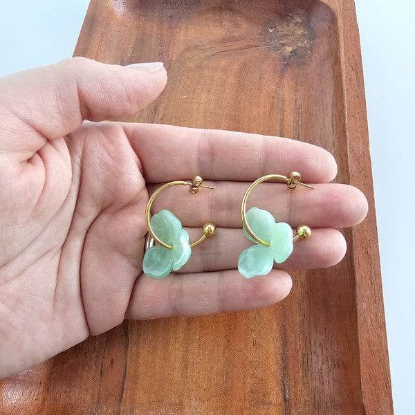 Magnolia Hoops - Sage - Shop Style & More | Fresh Looks, Everyday Deals & Free Shipping