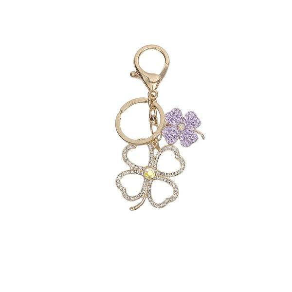 Sparkling Four-Leaf Clover Keychain - Shop Style & More | Fresh Looks, Everyday Deals & Free Shipping