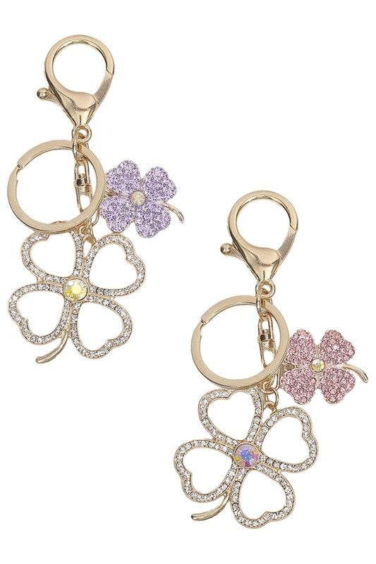 Sparkling Four-Leaf Clover Keychain - Shop Style & More | Fresh Looks, Everyday Deals & Free Shipping