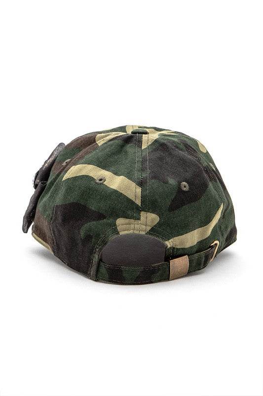 Crystal Chiffon Bow Tie Iconic Camo Cotton Cap - Shop Style & More | Fresh Looks, Everyday Deals & Free Shipping