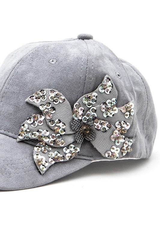 Beaded Flower Suede Fashion Cap - Shop Style & More | Fresh Looks, Everyday Deals & Free Shipping