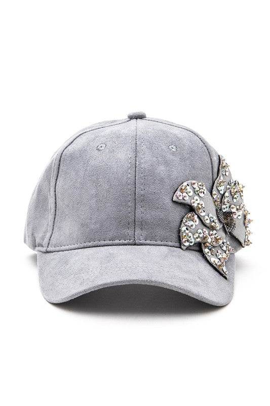 Beaded Flower Suede Fashion Cap - Shop Style & More | Fresh Looks, Everyday Deals & Free Shipping