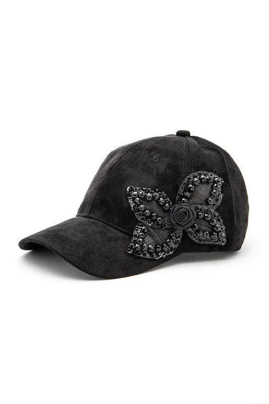 Beaded Flower Suede Fashion Cap - Shop Style & More | Fresh Looks, Everyday Deals & Free Shipping