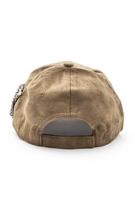 Beaded Flower Suede Fashion Cap - Shop Style & More | Fresh Looks, Everyday Deals & Free Shipping