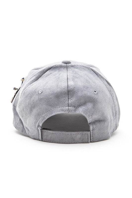 Beaded Flower Suede Fashion Cap - Shop Style & More | Fresh Looks, Everyday Deals & Free Shipping