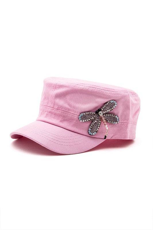 3D Dragonfly Beaded Statement Cadet Hat - Shop Style & More | Fresh Looks, Everyday Deals & Free Shipping