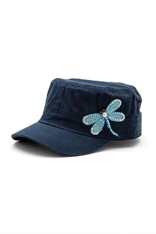 3D Dragonfly Beaded Statement Cadet Hat - Shop Style & More | Fresh Looks, Everyday Deals & Free Shipping